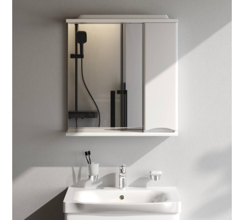 Зеркальный шкаф с подсветкой AM.PM Like 65 см правый белый глянец M80MPR0651WG