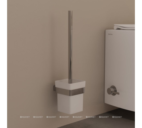 Ершик для унитаза настенный Allen Brau Infinity матовое стекло черный матовый 6.21008-31