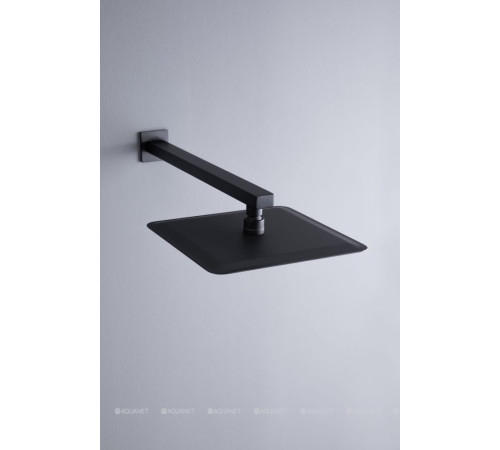 Верхний душ Allen Brau INFINITY с держателем 430 мм 300x300 мм черный матовый 5.21A19-31