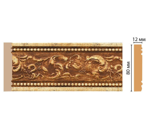 Молдинг DECOMASTER 150-552 ДМ 80х12х2400 мм 150-552 ДМ