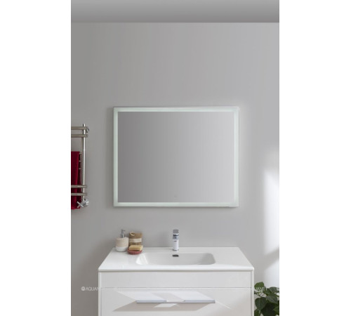 Зеркало Aquanet Гласс 100 LED белый глянец 00274134