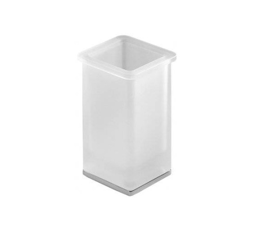 Стакан настольный Colombo Design Lulu хром матовое стекло B6241.CR-VAN