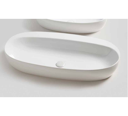 Раковина накладная Azzurra Elegance Circle 90x44x14 см 1 отв. ELLA090440CMBI