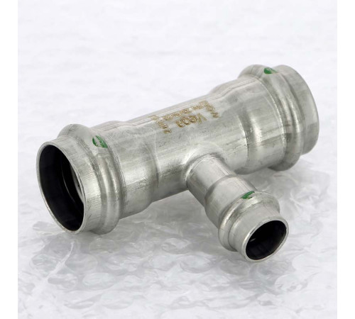 Тройник пресс Viega Sanpress Inox 28x15x28 мм нержавеющая сталь 435950