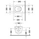 Унитаз подвесной Duravit Darling New 37x54 см вертикальный выпуск Durafix белый 2545090000