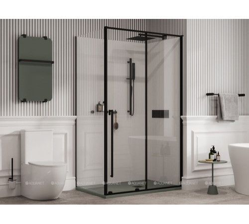 Верхний душ Allen Brau INFINITY с держателем 430 мм 300x300 мм черный матовый 5.21A19-31