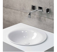Раковина встраиваемая Bette Lux Oval Couture 50х50х10 см 1 отв. белый A220-000 HLW1