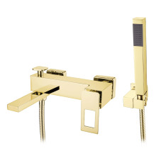 Смеситель для ванны Boheme Q с душевым комплектом золото 143-GG