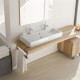 Раковина подвесная Duravit Vero 100х47 см 2 отверстия с переливом белая 0454100024