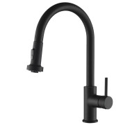 Смеситель для кухни Timo Saona 192 мм выдвижной излив 2 режима черный 2316/03FL