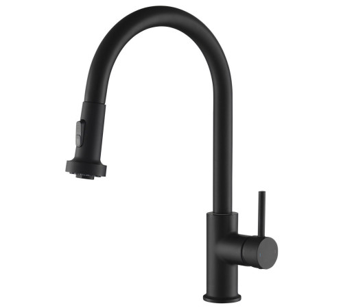 Смеситель для кухни Timo Saona 192 мм выдвижной излив 2 режима черный 2316/03FL