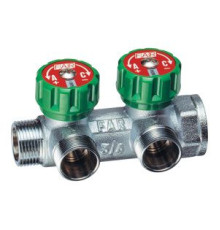 Коллектор регулирующий FAR 3/4 2 отвода M24x19 FK 3825 C34
