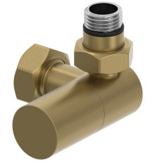 Вентиль регулирующий 3D правый Сунержа Цилиндр G 1/2 x G 3/4 золотой шёлк матовый 32-1403-1234