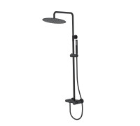 Душевая стойка Boheme Stick Linea со смесителем и верхним душем 30 см черный 128-BB.3