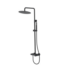 Душевая стойка Boheme Stick Linea со смесителем и верхним душем 30 см черный 128-BB.3