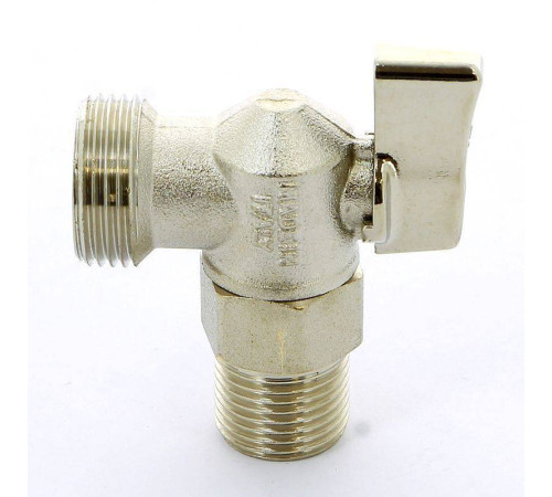 Кран шаровой для стиральной машины ITAP никелированный 1/2х3/4 дюйма 392 1/2