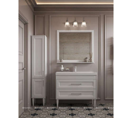 Тумба под раковину Aquanet Бостон New 100 белый сатин 00306369