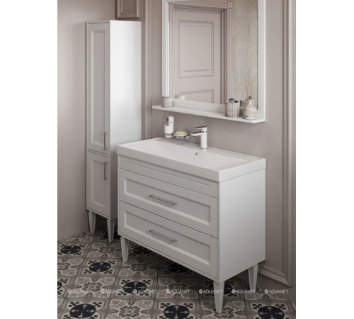 Тумба под раковину Aquanet Бостон New 100 белый сатин 00306369