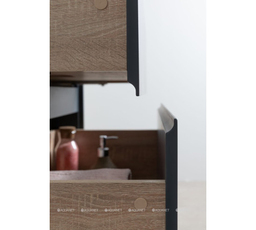 Тумба с раковиной Aquanet Бруклин 100 антрацит матовый 00312874