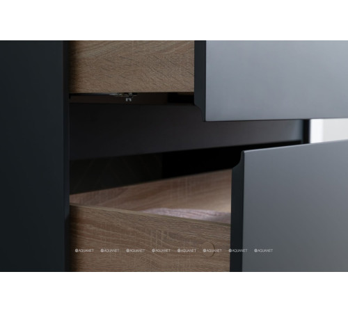 Тумба с раковиной Aquanet Бруклин 100 антрацит матовый 00312874