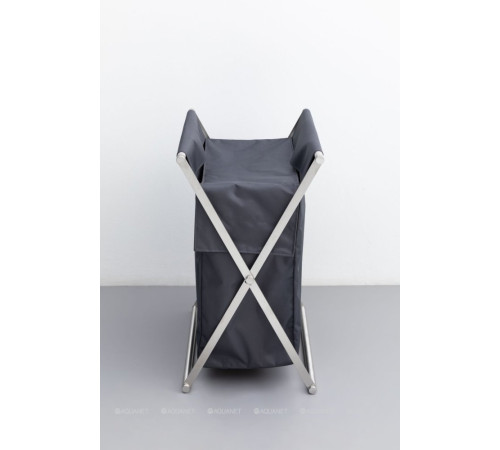 Набор Allen Brau Priority корзина брашированная сталь и мешок серый 312046