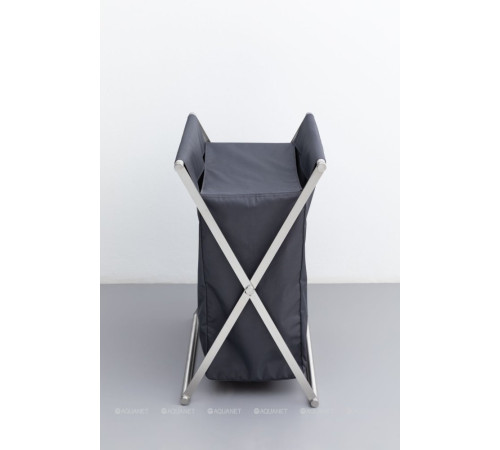 Набор Allen Brau Priority корзина брашированная сталь и мешок серый 312046