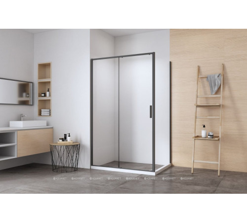 Боковое стекло для душевой двери Aquanet Pleasure Evo 1000 мм черный анод AE65-F100-BT