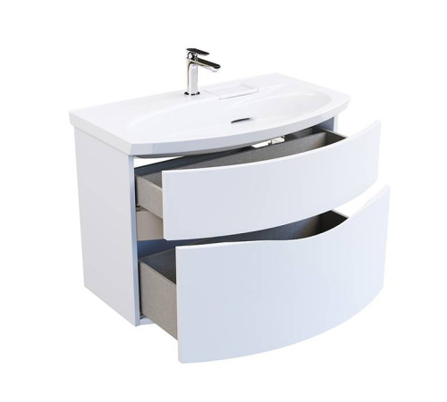 Тумба подвесная с раковиной Kerama Marazzi Riva 80 см белый матовый RV.wb.80/RV.80\WHT.M