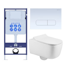 Комплект инсталляции 4 в 1 Aquatek Лугано-013 рама Standard INS-0000012 и унитаз AQ2002-00 ЛУГАНО-013 4в1