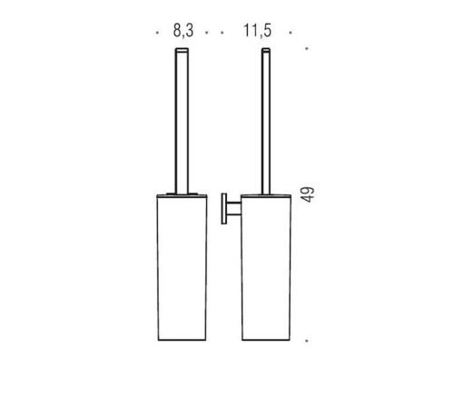 Ершик для туалета подвесной Colombo Design Basic Q хром B3707.CR