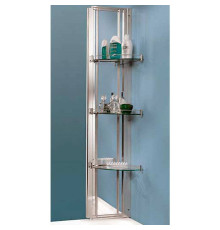 Стойка для ванной Samo Classic 29х22х140 см с зеркалом и полками хром KS160ULU