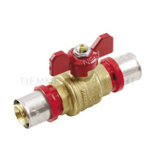 Кран шаровой Tiemme под запрессовку 26х26 мм бабочка 1680008