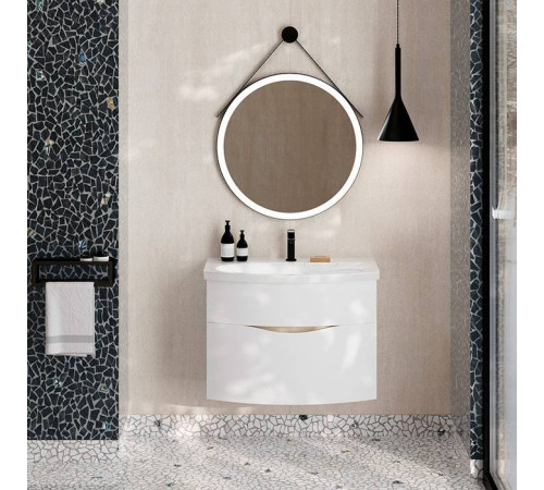 Тумба подвесная с раковиной Kerama Marazzi Riva 80 см белый матовый RV.wb.80/RV.80\WHT.M