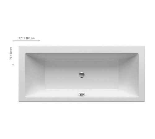 Ванна Ravak Formy 01 180х80 см встраиваемая белая C881000000