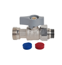 Кран шаровой прямой Högert Technik 3/4 DN20 никелированный ручка-флажок WS034346