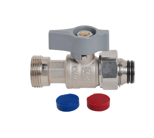 Кран шаровой прямой Högert Technik 3/4 DN20 никелированный ручка-флажок WS034346