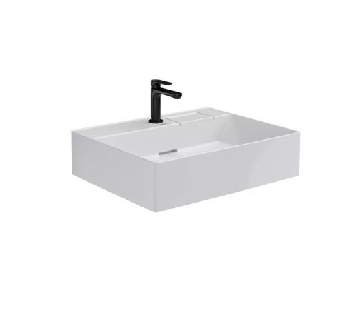 Раковина накладная Kerama Marazzi Logica 60.5х48.5 см 1 отверстие белый глянец LO.wb.60.1