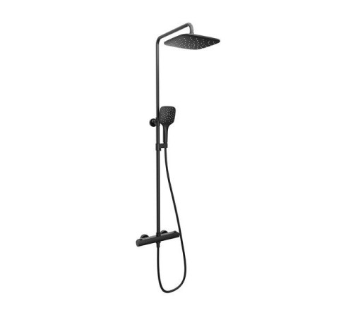 Душевая стойка RAVAK Flat FL 091.20BL с термостатом для ванны черный X070443