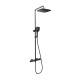 Душевая стойка RAVAK Flat FL 091.20BL с термостатом для ванны черный X070443