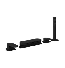 Смеситель для ванны врезной каскадный RAVAK Chrome CR 025.20BL черный X070445