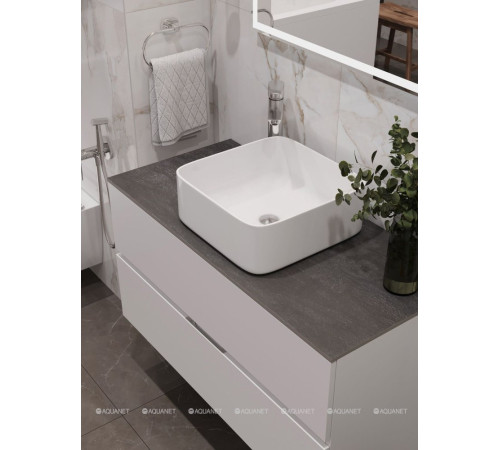 Столешница Aquanet Flat 100 с отверстием слева графит 00345788