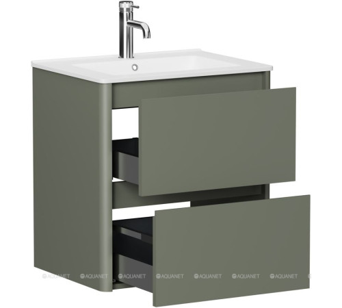 Тумба под раковину Allen Brau Gravity 60 2 ящика олива матовый 1.370008.CGM