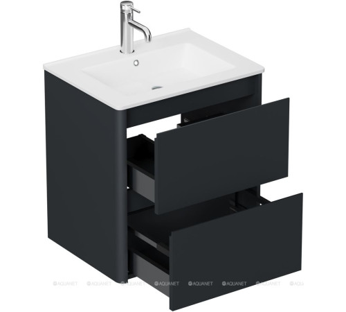 Тумба под раковину Allen Brau Gravity 60 2 ящика антрацит матовый 1.370008.AM