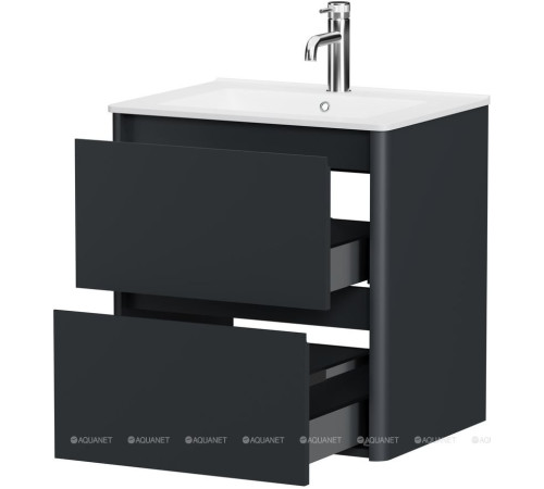 Тумба под раковину Allen Brau Gravity 60 2 ящика антрацит матовый 1.370008.AM