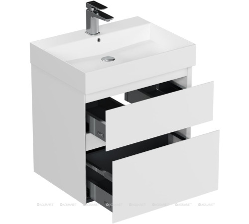 Тумба под раковину Allen Brau INFINITY 60 см 2 ящика белый матовый 1.210024.WM