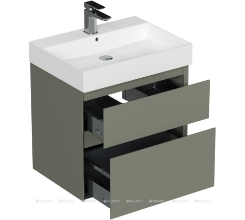 Тумба под раковину Allen Brau INFINITY 60 см 2 ящика олива матовый 1.210024.CGM