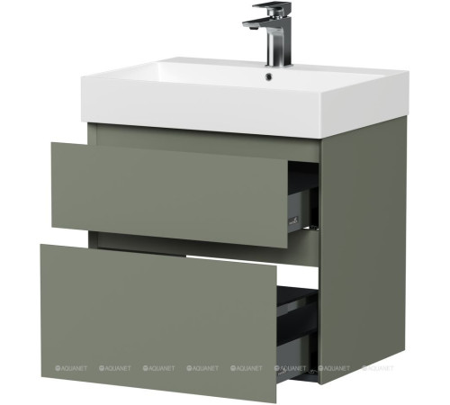 Тумба под раковину Allen Brau INFINITY 60 см 2 ящика олива матовый 1.210024.CGM