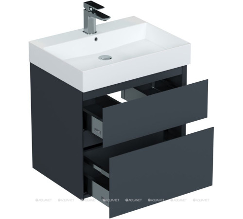 Тумба под раковину Allen Brau INFINITY 60 см 2 ящика антрацит матовый 1.210024.AM
