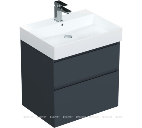 Тумба под раковину Allen Brau INFINITY 60 см 2 ящика антрацит матовый 1.210024.AM