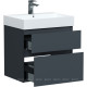 Тумба под раковину Allen Brau INFINITY 60 см 2 ящика антрацит матовый 1.210024.AM